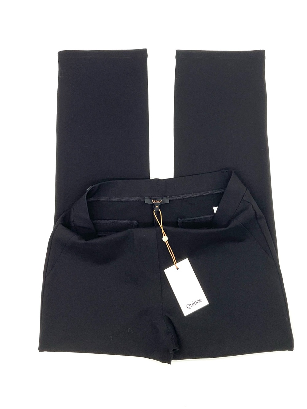 NWT Quince Black Ultra-Stretch Ponte Pants, Medium - Picture 4 of 12